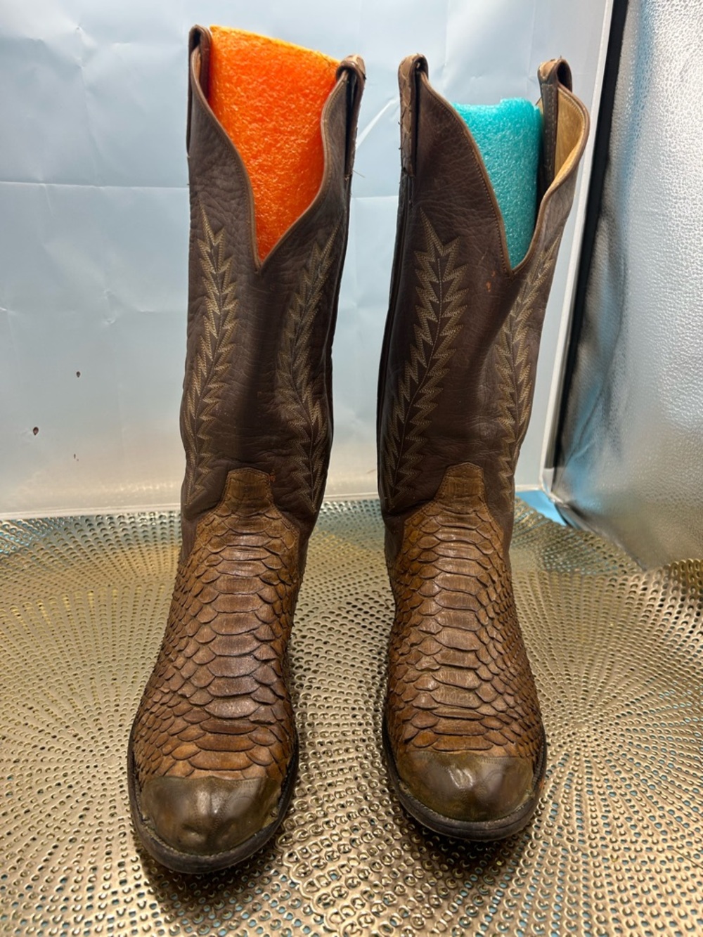 Sanders men 9 exotic handmade cowboy boots
